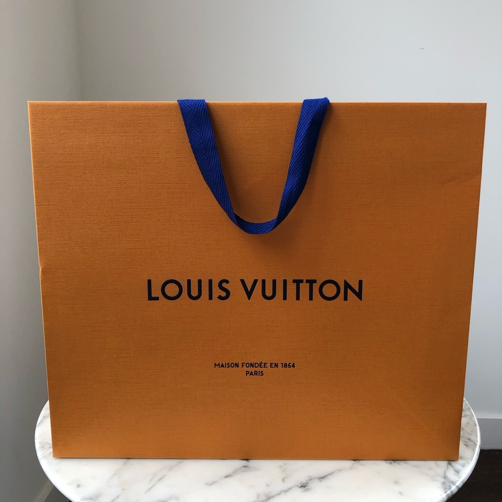 Louis Vuitton Gift Paper Shopping Bag Tote Sz L Large NEW